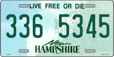 NH license plate 3365345
