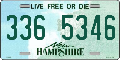 NH license plate 3365346