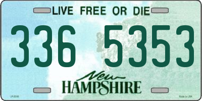 NH license plate 3365353