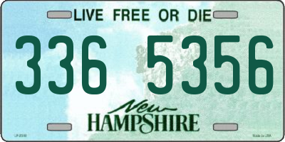 NH license plate 3365356