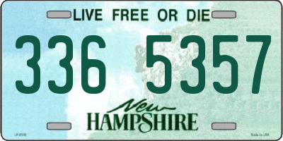 NH license plate 3365357