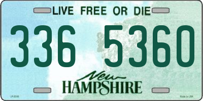 NH license plate 3365360