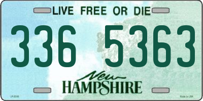 NH license plate 3365363