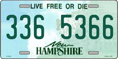NH license plate 3365366