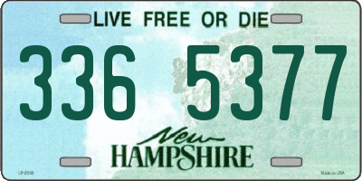 NH license plate 3365377