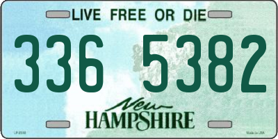 NH license plate 3365382