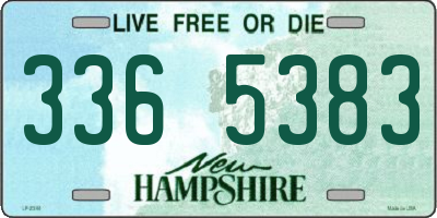 NH license plate 3365383