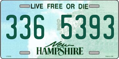 NH license plate 3365393