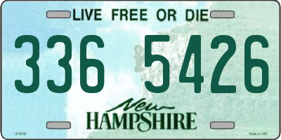 NH license plate 3365426