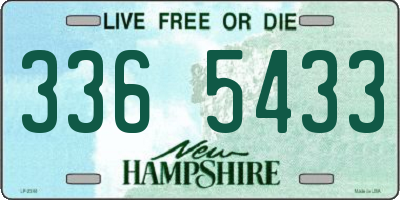 NH license plate 3365433