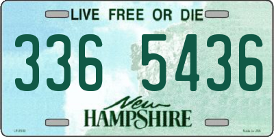 NH license plate 3365436
