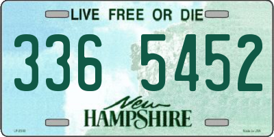 NH license plate 3365452