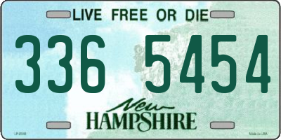 NH license plate 3365454