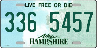 NH license plate 3365457