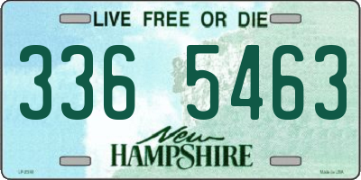 NH license plate 3365463