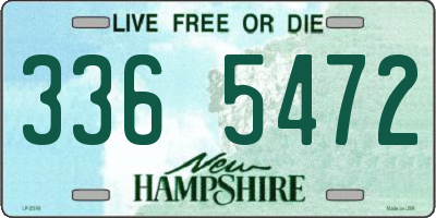NH license plate 3365472