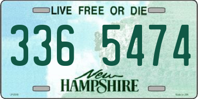 NH license plate 3365474