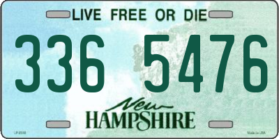 NH license plate 3365476