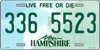 NH license plate 3365523