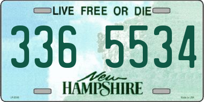NH license plate 3365534