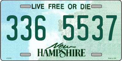 NH license plate 3365537