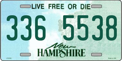 NH license plate 3365538