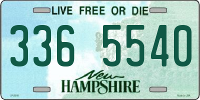 NH license plate 3365540