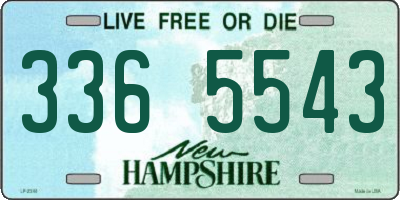 NH license plate 3365543
