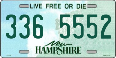NH license plate 3365552