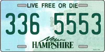 NH license plate 3365553