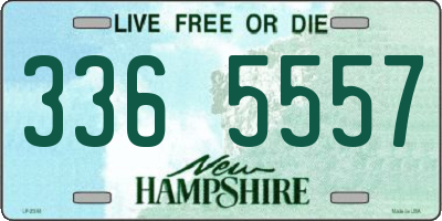 NH license plate 3365557