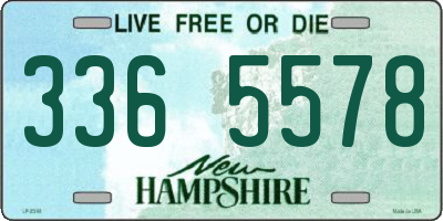 NH license plate 3365578