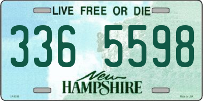NH license plate 3365598