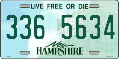 NH license plate 3365634
