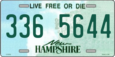 NH license plate 3365644