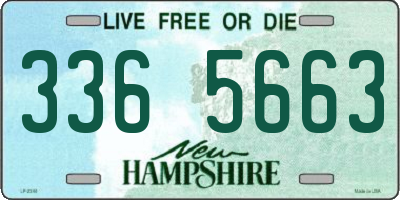 NH license plate 3365663