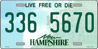 NH license plate 3365670