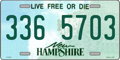 NH license plate 3365703