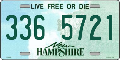 NH license plate 3365721