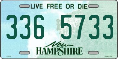 NH license plate 3365733