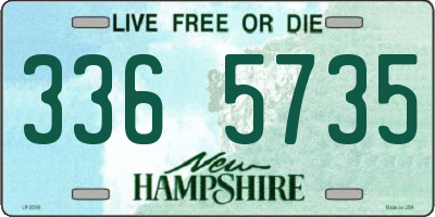 NH license plate 3365735