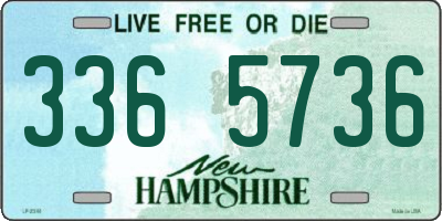 NH license plate 3365736