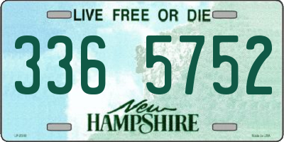 NH license plate 3365752