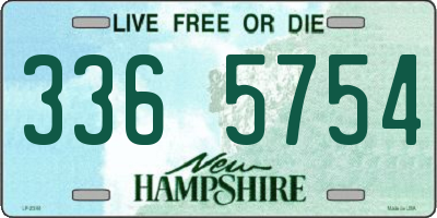 NH license plate 3365754
