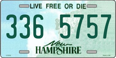 NH license plate 3365757