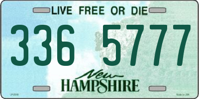 NH license plate 3365777