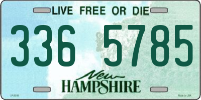 NH license plate 3365785