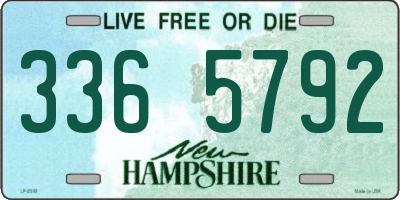 NH license plate 3365792