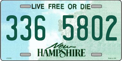 NH license plate 3365802