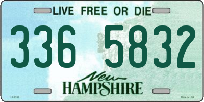 NH license plate 3365832